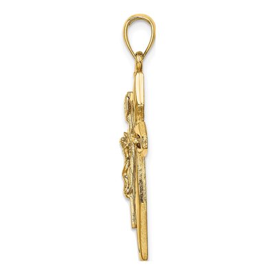 14K Yellow Gold Crucifix Pendant – view 3