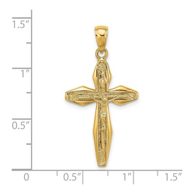 14K Yellow Gold Crucifix Pendant – view 4
