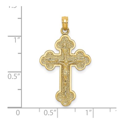 14K Yellow Gold Crucifix Charm – view 4