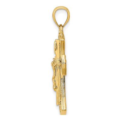 14K Yellow Gold Fancy Crucifix Pendant – view 3