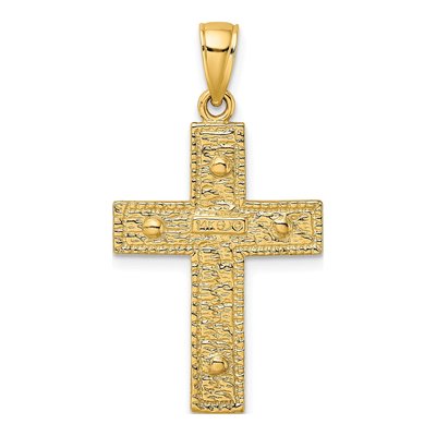 14K Yellow Gold 2-D Cross Pendant – view 5