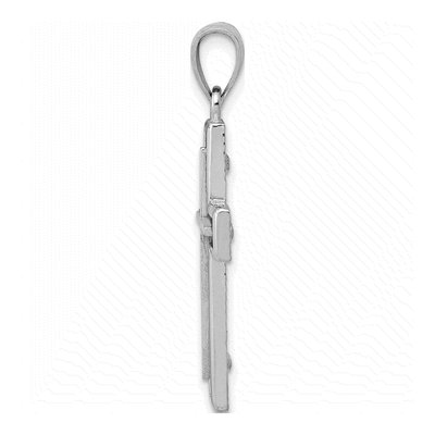 14K White Gold Cross Pendant – view 3