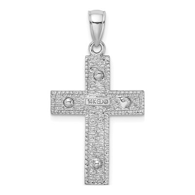 14K White Gold Cross Pendant – view 4