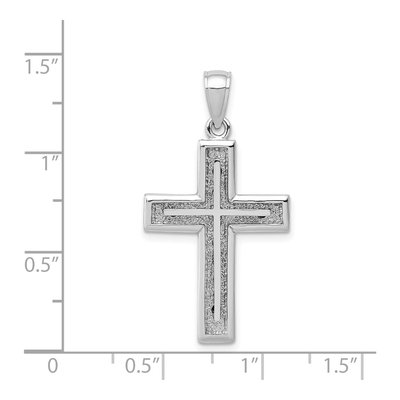 14K White Gold Cross Pendant – view 5