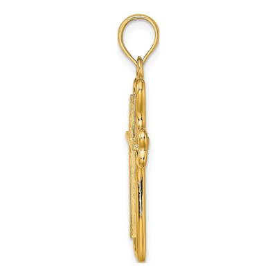14K Yellow Gold Cross Charm – view 3