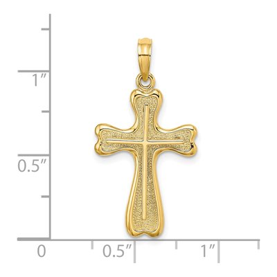 14K Yellow Gold Cross Charm – view 4