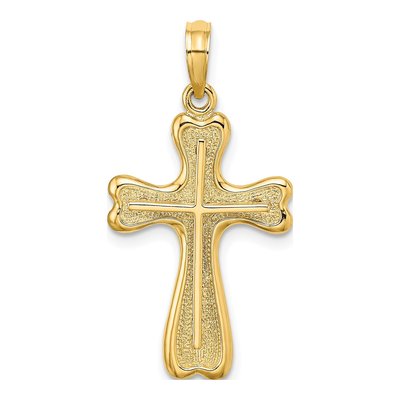 14K Yellow Gold Cross Charm