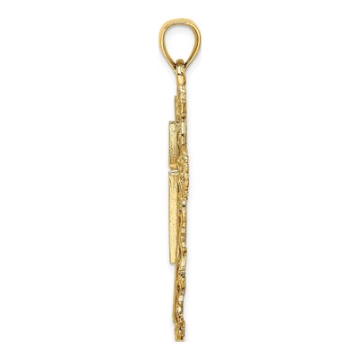 14K Yellow Gold Cross Charm – view 3