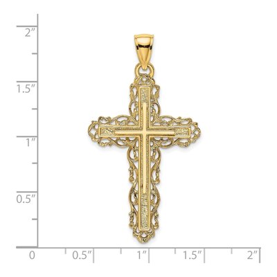 14K Yellow Gold Cross Charm – view 4