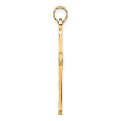 14K Yellow Gold Cut-Out Cross Pendant – view 3