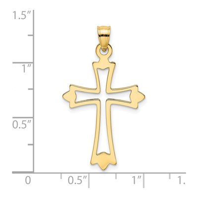 14K Yellow Gold Cut-Out Cross Pendant – view 4
