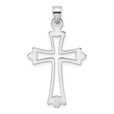 14K White Gold Cut-Out Cross Pendant – view 5
