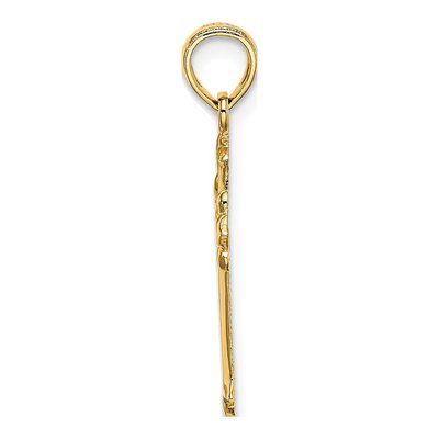14K Yellow Gold Cut-Out Cross Pendant – view 3