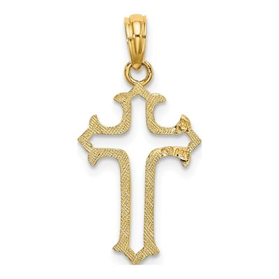 14K Yellow Gold Cut-Out Cross Pendant – view 5