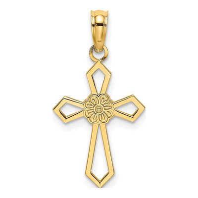 14K Yellow Gold Cross Pendant