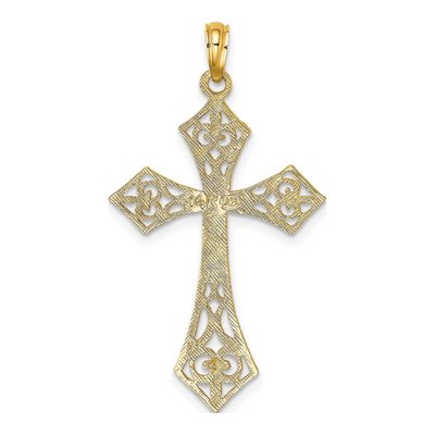 14K Yellow Gold Filigree Cross Pendant – view 5