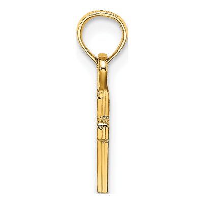 14K Yellow Gold Mini Cross Pendant – view 3