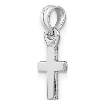 14K White Gold Mini Cross Pendant – view 6