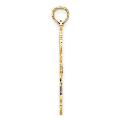 14K Yellow Gold Cut-Out Cross Pendant – view 3