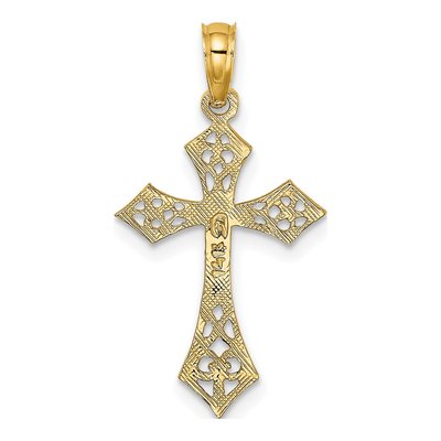 14K Yellow Gold Filigree Cross Pendant – view 5