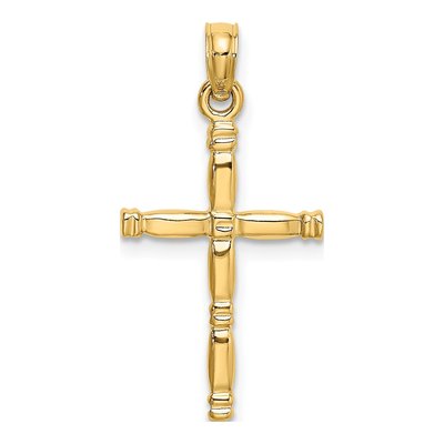 14K Yellow Gold 3-D Cross Pendant – view 5