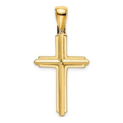 14K Yellow Gold Cross Pendant