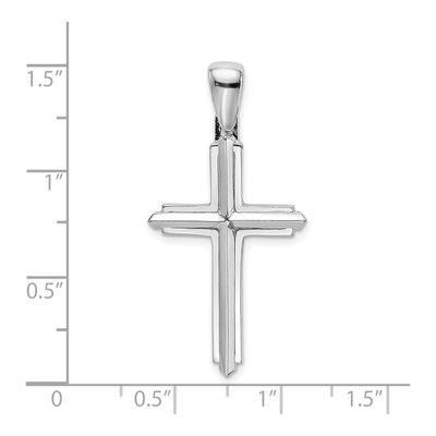 14K White Gold Cross Pendant – view 4