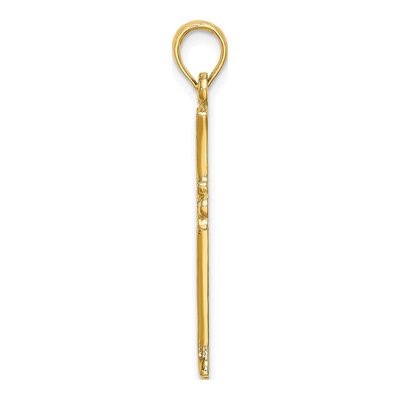 14K Yellow Gold Cross Starburst Pendant – view 3