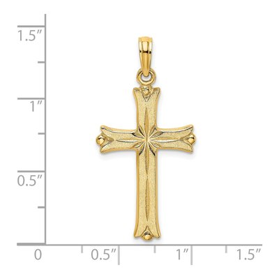 14K Yellow Gold Cross Starburst Pendant – view 4