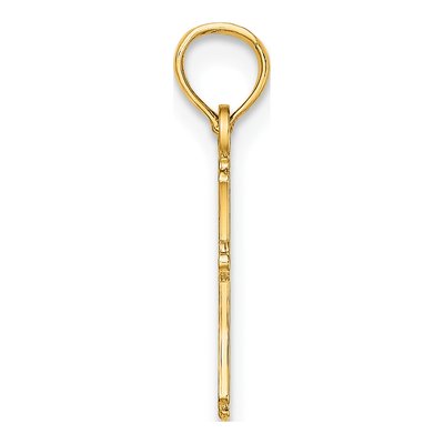 14K Yellow Gold Textured Mini Cross Charm – view 3