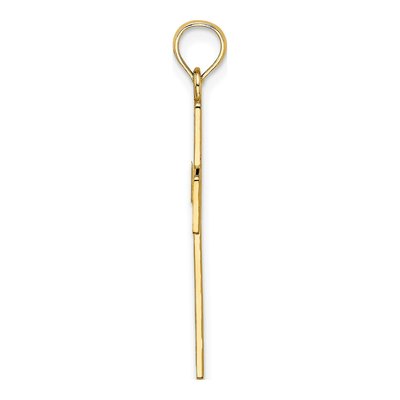 14K Yellow Gold Square Cross Heart Pendant – view 3