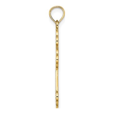 14K Yellow Gold Budded Cross Pendant – view 3