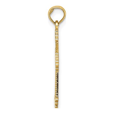 14K Yellow Gold Cut-Out Cross Charm – view 3