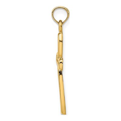 14K Yellow Gold Filigree Cross Pendant – view 3