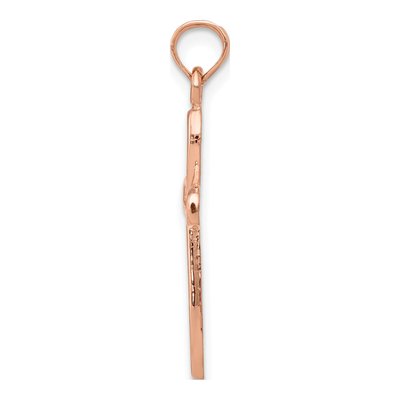 14K Rose Gold Filigree Cross Pendant – view 3