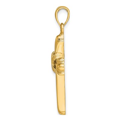 14K Yellow Gold Center Cross Charm – view 3