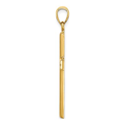 14K Yellow Gold Beaded Cross Pendant – view 3