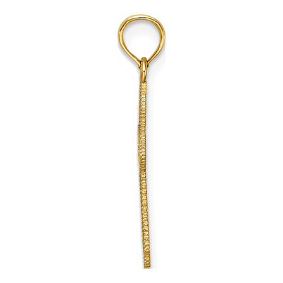 14K Yellow Gold Diamond-Cut Cross Pendant – view 3