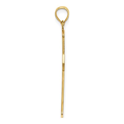 14K Yellow Gold Arrow Tip Cross Pendant – view 3