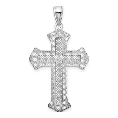 14K White Gold Filigree Cross Pendant – view 5