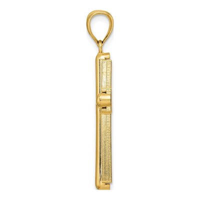 14K Yellow Gold Beveled Cross Pendant – view 3