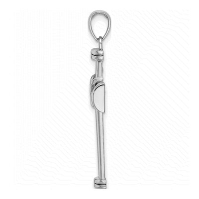 14K White Gold X-Center Cross Pendant – view 3