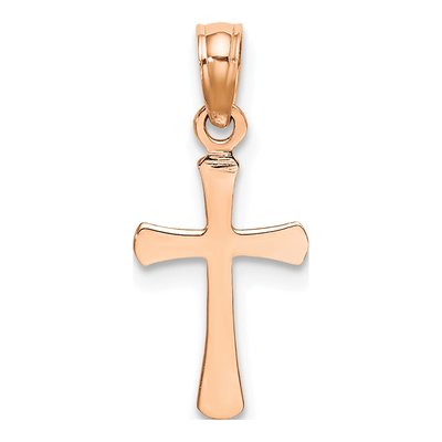 14K Rose Gold Cross Charm – view 4