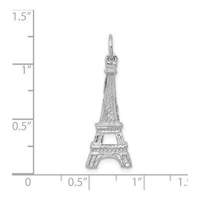 14K White Gold Eiffel Tower Pendant – view 5