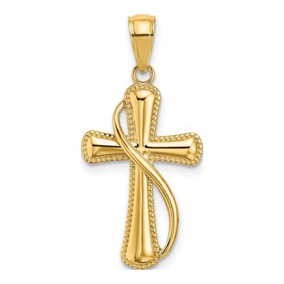 14K Yellow Gold Cross Pendant