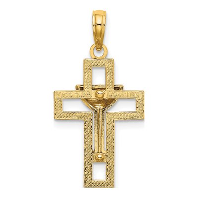 14K Yellow Gold Cross Charm – view 5