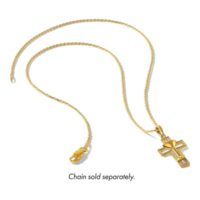 14K Yellow Gold Cross Charm – view 6
