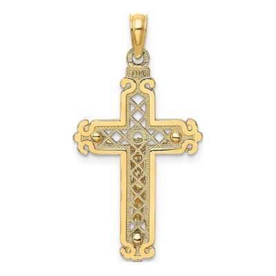 14K Yellow Gold Fancy Crucifix Pendant – view 5