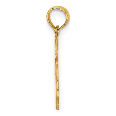 14K Yellow Gold I Love Jesus Cross Charm – view 3