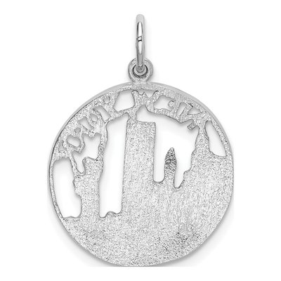 14K White Gold YORK Skyline Pendant – view 4